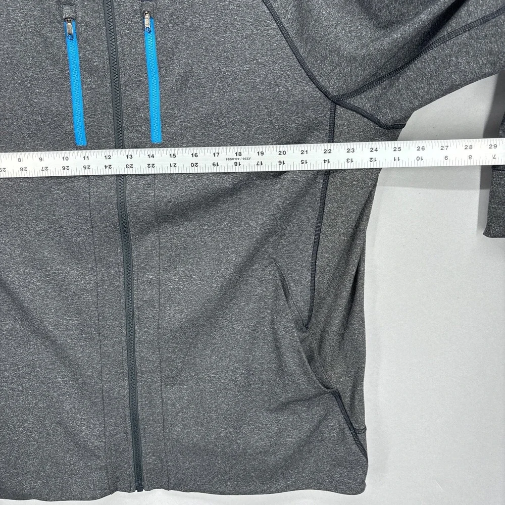 Lululemon‎ Jacket Mens 2XL Full Zip Pockets Gray Shift Running Workout Mock XXL